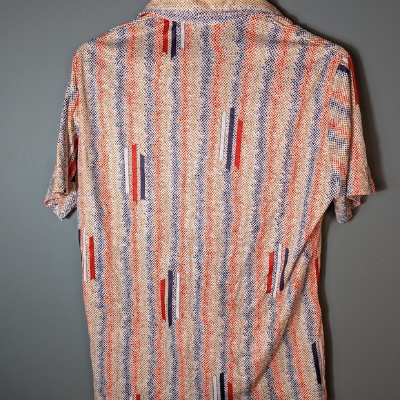 Vintage 1970s polyester short sleeve button down small 40 - Picture 7 of 11